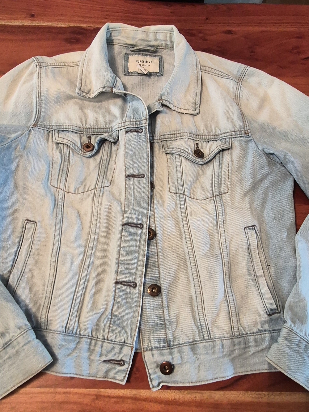 Forever 21 Light Blue Denim Jacket - Women's Medium